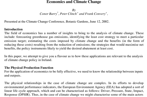 example thesis on climate change